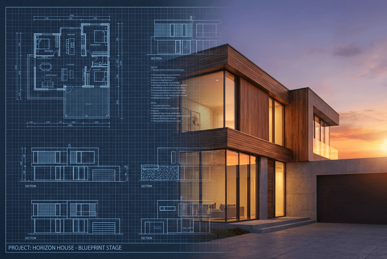 Modern house blueprint